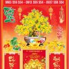 Bìa lịch bloc bế nổi Mai Xuân