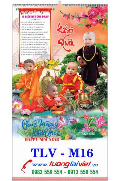 Lịch Treo Trường 7 Tờ Lời Phật Dạy