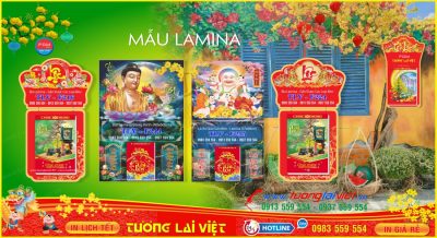 Mẫu Lịch Tết Gỗ Laminate
