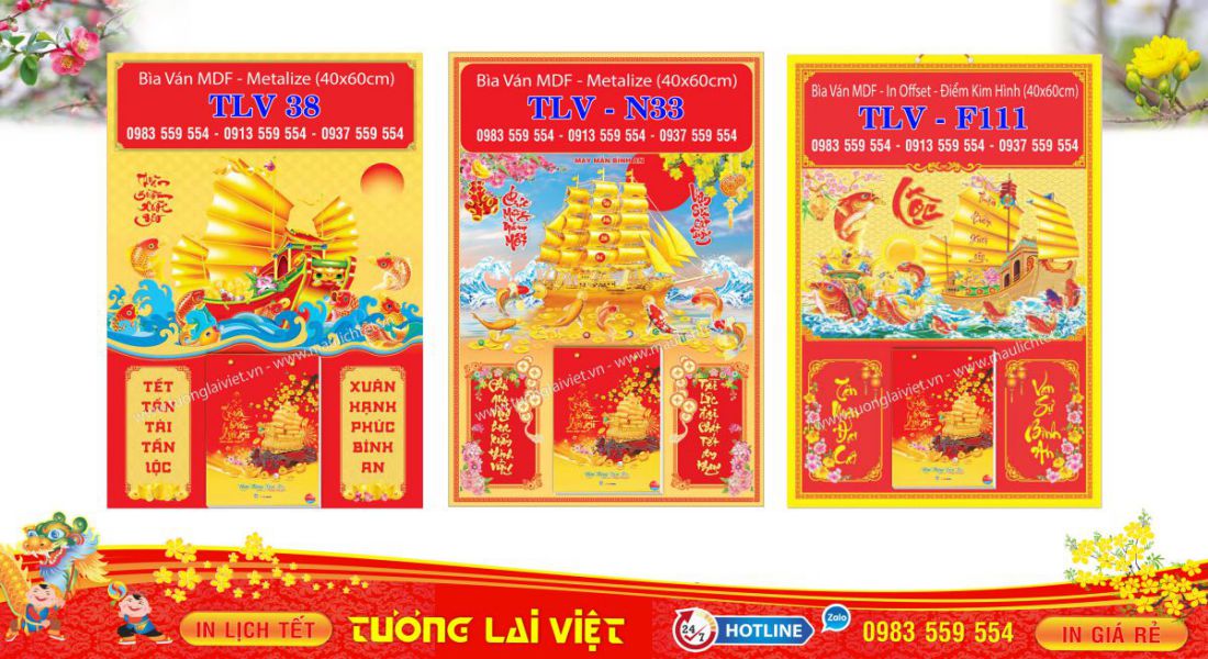Mẫu Lịch Tết Thuận Buồm Xuôi Gió